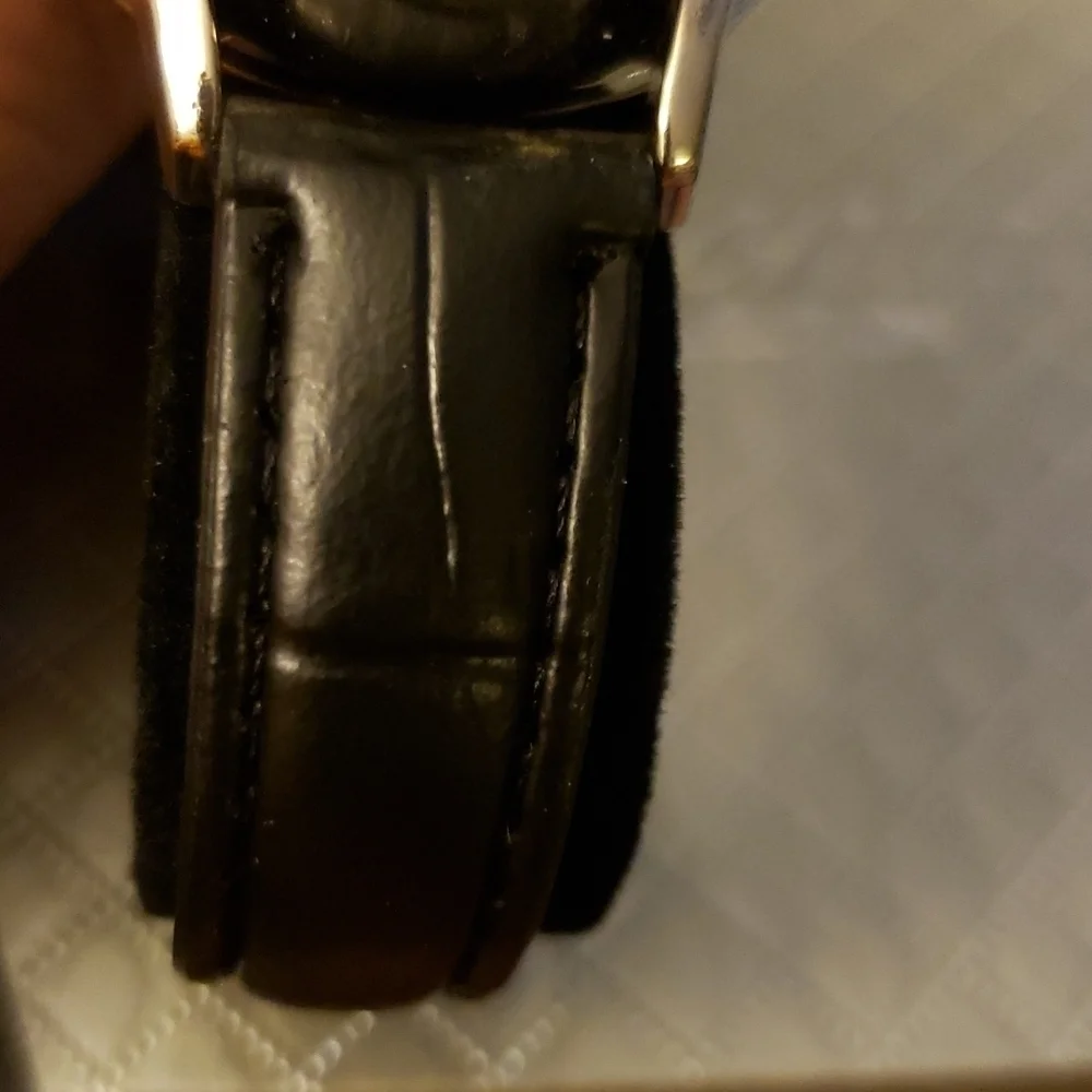 Antonino Colldction His and Hers Silvertone Faced With  Faux Crocodile Band